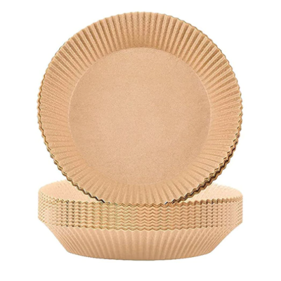 Set 50 hartii de copt ROTUNDE pentru friteuza Unica folosinta 16x20x4.5 cm Maro