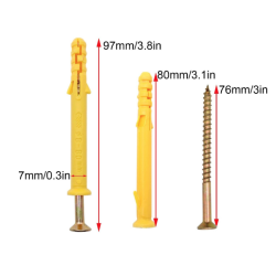 Set 50 suruburi si dibluri de perete 10 x 160mm