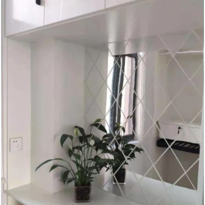 Set 58 Oglinzi Acrilice Autoadezive Luxer 100x100 cm Model Romb 1 metru patrat