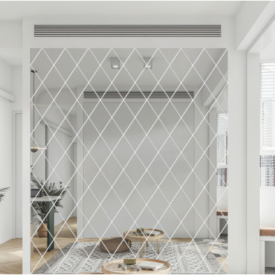 Set 58 Oglinzi Acrilice Autoadezive Luxer 100x100 cm Model Romb 1 metru patrat