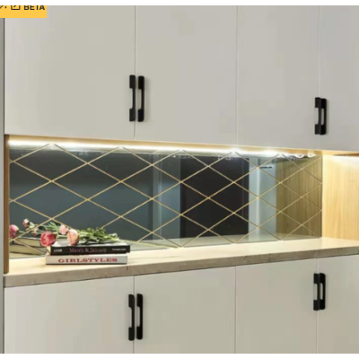 Set 58 Oglinzi Acrilice Autoadezive Luxer 100x100 cm Model Romb 1 metru patrat