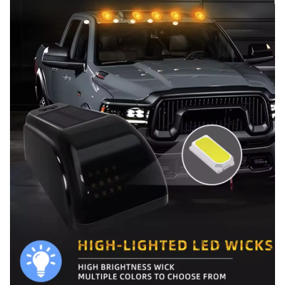 Set 5 Lampi Auto LED pentru plafon auto incarcare SOLARA Culoare Galbena exterior