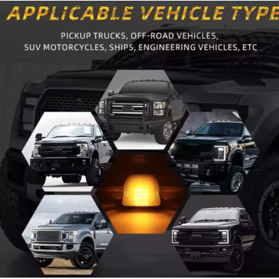 Set 5 Lampi Auto LED pentru plafon auto incarcare SOLARA Culoare Galbena exterior