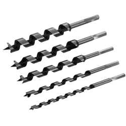 Set 5 piese burghii tip melc 3/8 5/8 3/4 7/8 1