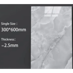 Set 5 Placi autoadezive pentru perete tip marmura gri impermeabila 30x60 cm