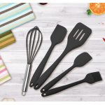 Set 5 ustensile de gatit din silicon negre