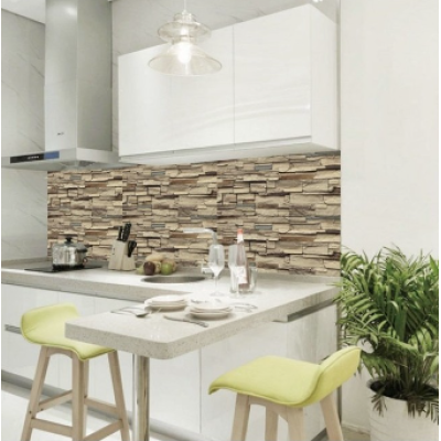 set 5 x Placa autoadeziva GAE-14 pentru perete tip marmura 60 x 60 cm CARAMIDA BEJ