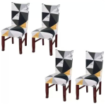 Set 6 huse pentru scaun model abstract