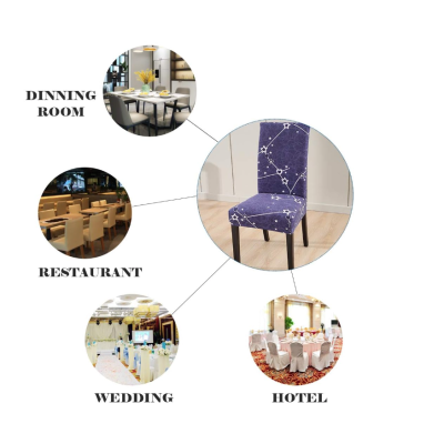 Set 6 huse pentru scaun model ALBASTRE cu floricele CC-106