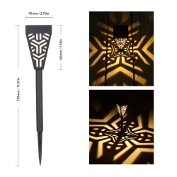 Set 6 lampi solare decorative pentru gradina alb cald model triunghi