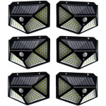 Set 6 Lampi Solare ULTRA 100 LED cu Senzor de Miscare si Lumina 3 Moduri ILUMINARE