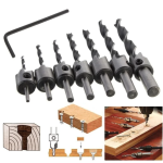 Set 7 Burghie pentru lemn LASERLINE cu Zencuitor/Limitare profunzime 