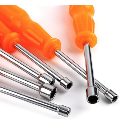 Set 7 surubelnite cu maner plastic si cap tubulara de la 5 la 11 mm