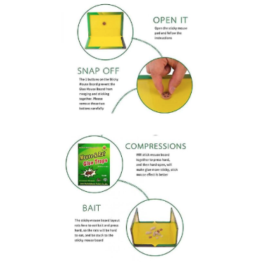 Set 8 Capcana cu lipici pentru soareci si sobolani Lure traps