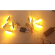 Set 8 lumini stroboscop galbene 4 LED grila telecomanda 7 functii 12V