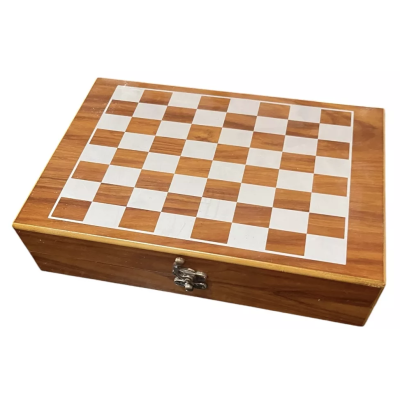 Set cadou joc de sah dame si table cu Plosca si pahare MARO