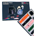 Set Cadou Smartwatch ZT22 Ultra2 cu 7 Bratari incarcator Wireless si Casti Bluetooth