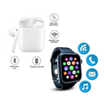 Set Ceas smartwatch inteligent si casti stereo wireless