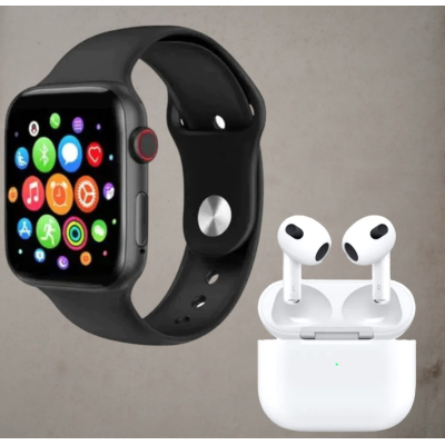 Set Ceas Smartwatch Inteligent si casti wireless BARBATI