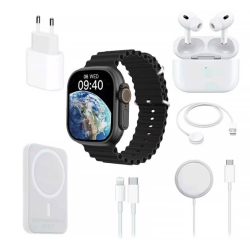 Set Ceas Smartwatch X8 Unique Combination sport Bluetooth Magnetic Battery Pack