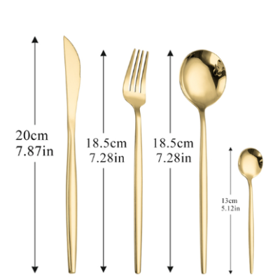 Set de 24 piese tacamuri in stil portughez- culoare Alb si auriu