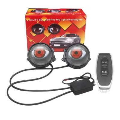 Set de 2 Lupe led AUTO 3 inchi animatie ochi pisica 12 36v