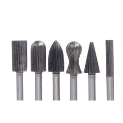 Set de 6 freze pentru metal diferite modele coada de 6mm