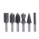 Set de 6 freze pentru metal diferite modele coada de 6mm