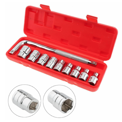 Set de 9 chei tubulare si cheie