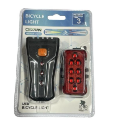 Set de lumina pentru bicicleta cu LED-uri din plastic cu baterie AAA