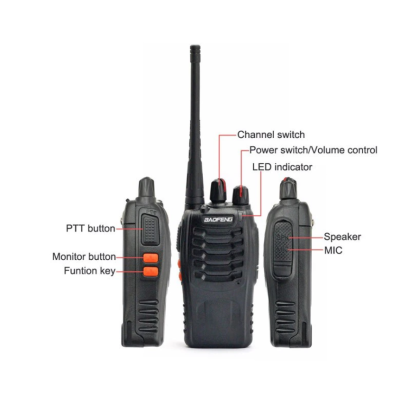 Set doua statii radio emisie receptie portabile Baofeng BF 888S