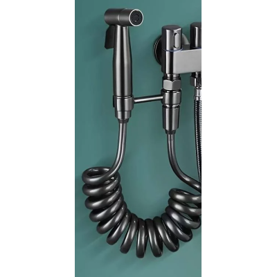 Set Dus Igienic Pentru Bideu sau Vas WC cu Furtun Extensibil si Toate Accesoriile Incluse