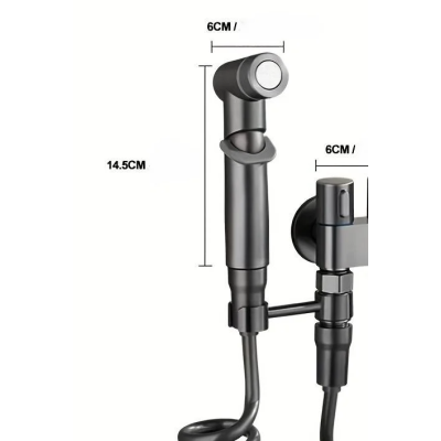 Set Dus Igienic Pentru Bideu sau Vas WC cu Furtun Extensibil si Toate Accesoriile Incluse