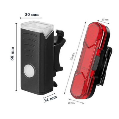 Set far si stop pentru bicicleta HY027 cu incarcare USB