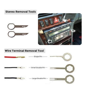 Set husa 19 piese extractoare pentru radio tapiterie cleme auto