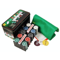 Set Joc de Poker cu 200 Jetoane si Cutie Metalica + Accesorii Complete Set Joc de Poker cu 200 Jetoane si Cutie Metalica + Accesorii Complete