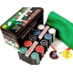 Set Joc de Poker cu 200 Jetoane si Cutie Metalica + Accesorii Complete