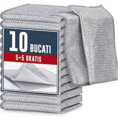 Set Lavete din microfibra cu doua straturi anti zgarieturi 5+5 Gratis