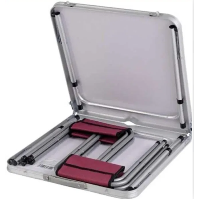 Set Masa plianta pentru camping gradina cu 4 scaune alb