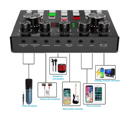 Set Microfon Profesional Q SK8 cu mixer