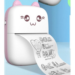 Set Mini imprimanta termica si 10 role hartie 