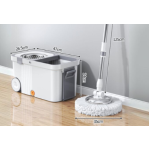Set mop rotativ 360 grade cu galeata centrifuga din inox galeata portabila sistem evacuare apa