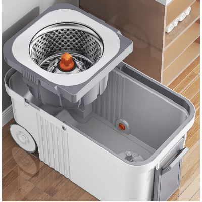 Set mop rotativ 360 grade cu galeata centrifuga din inox galeata portabila sistem evacuare apa