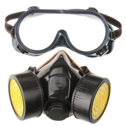UB Set ochelari si masca de protectie KH-A-5 pentru lucru in mediu chimic  vapori vopsea sau praf