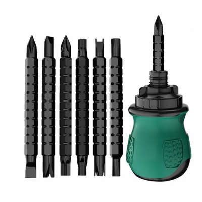 Set surubelnita CRV cu biti 13 in 1 Otel Verde/Negru