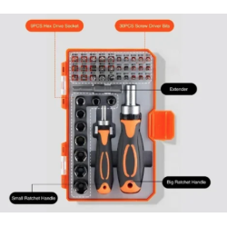 Set surubelnite cu clichet Andowl 42 în 1 Q GJ001 Portocaliu/Negru