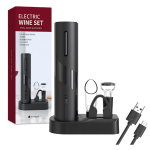 Set Tirbuson electric din 5 piese Incarcare USB multifunctional Set Tirbuson electric din 5 piese Incarcare USB multifunctional