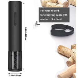 Set tirbuson electric pentru sticle de vin 4 accesorii cutter pentru taierea sigiliului aerator dop cu pompa vid