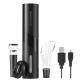 Set tirbuson electric si accesoriu taiere sigiliu NEGRU
