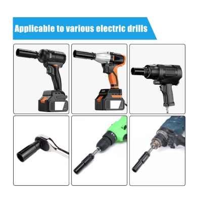 Set trusa tubulare impact Otel 10 piese 1/2 inch de la 8 la 24mm Negru